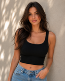 NikiBiki Chevron Ribbed Crop Top