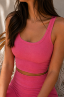NikiBiki Chevron Ribbed Crop Top