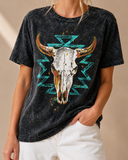 🐂 Western Longhorn Skull Graphic Tee