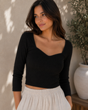 NikiBiki Peak-A-Boo Sweatheart Crop Top