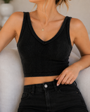 NIKIBIKI Vintage Reversible Herringbone Crop Top