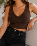 NIKIBIKI Vintage Reversible Herringbone Crop Top