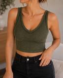 NIKIBIKI Vintage Reversible Herringbone Crop Top