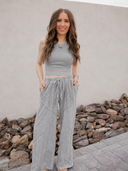 NIKIBIKI Vintage Ribbed High Neck Crop  Top