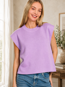 Viscose Cap Sleeve Sweater Vest Top