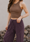 NIKIBIKI Vintage Ribbed High Neck Crop  Top