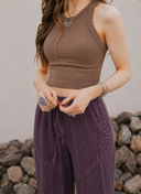 NIKIBIKI Vintage Ribbed High Neck Crop  Top