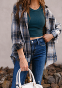 NIKIBIKI Vintage Ribbed High Neck Crop  Top