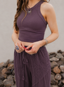 NIKIBIKI Vintage Ribbed High Neck Crop  Top
