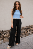 NIKIBIKI Vintage Ribbed High Neck Crop  Top