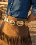 Lustre Link Hammered Oval Disc Chain Belt