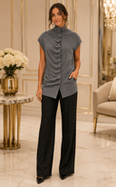 Sculpted Elegance Ruched Top