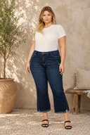 High Rise Crop Flare Jeans