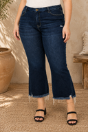 High Rise Crop Flare Jeans