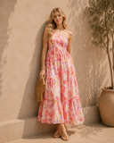 Blossom in Bloom One-Shoulder Maxi Dress