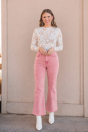 Acid Washed High Waist Frayed Hem Bootcut Pants | S-XL, 7 Colors