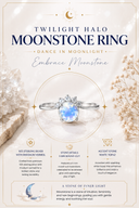 Twilight Halo Moonstone Ring