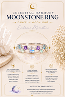 Celestial Harmony Moonstone Ring