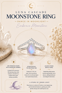 Luna Cascade Moonstone Ring