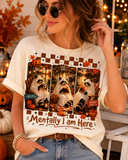 👻🍂 Mentally I Am Here Ghost Raccoon Lake Graphic Tee