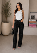 Bling Babe High Rise Rhinestone Denim Jeans | S-3X