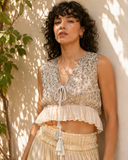 Luna Tassel Tie Crop Top