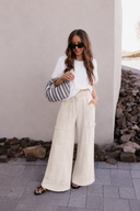 Seaside Breeze Mineral Wash Wide Leg Cropped Pants
