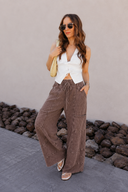 Seaside Breeze Mineral Wash Wide Leg Cropped Pants