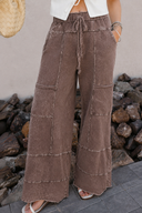 Seaside Breeze Mineral Wash Wide Leg Cropped Pants
