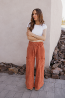 Seaside Breeze Mineral Wash Wide Leg Cropped Pants