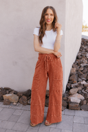 Seaside Breeze Mineral Wash Wide Leg Cropped Pants