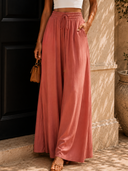 Coastline Tie Waist Palazzo Pants | 12 Colors