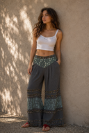 POL Wide-Leg Thermal Lace Pants