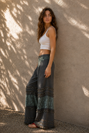 POL Wide-Leg Thermal Lace Pants