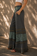 POL Wide-Leg Thermal Lace Pants