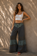 POL Wide-Leg Thermal Lace Pants