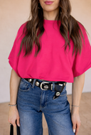 Cloud Muse Bubble Hem Crop Top