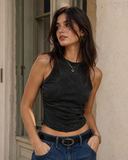 Contour Ease Ruched Tank Top