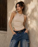 Contour Ease Ruched Tank Top