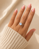 Moonlit Dew Moonstone Ring