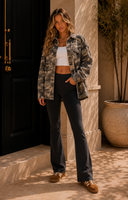 Camo Loose Jean Jacket