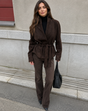 Luxe Belted Suede Touch Jacket