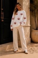 Pink Bow Pumpkin Sequin Sweatshirt