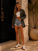 Plaid Oversized Flannel Shirt