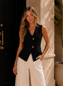 City Muse Button Front Sweater Vest
