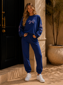 Navy Bow Sweatshirt