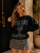 Little Flirty Extra Dirty Black Sweatshirt