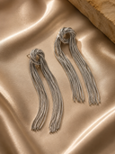 Monarch Knot Tassel Drop Earrings