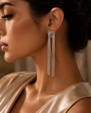 Monarch Knot Tassel Drop Earrings