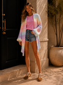 Cotton Kandy Long Knit Cardigan